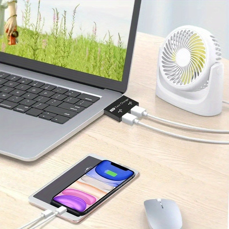 USB2.0 الفاصل 1 ذكر إلى 2 مناف - مراجعة Laptop Accessories All وسعره