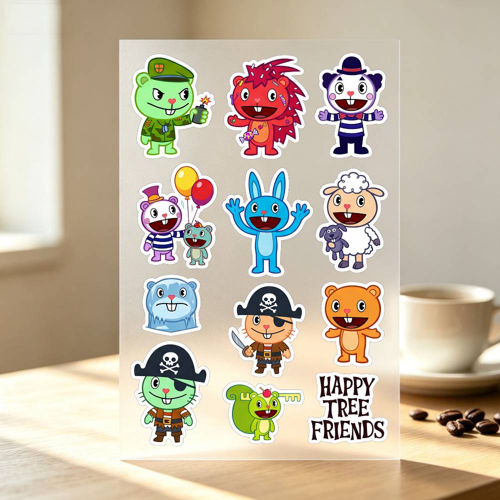 ملصقات Happy T-ree F-rien-ds ل - مراجعة Laptop Accessories Wallpaper وسعره