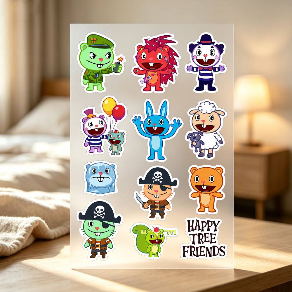 ملصقات Happy T-ree F-rien-ds ل - مراجعة Laptop Accessories Wallpaper وسعره