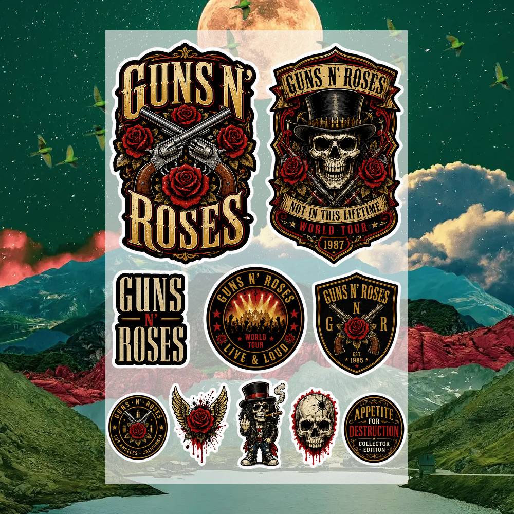 ملصقات G-uns N R-oses للدراجات - مراجعة Laptop Accessories Wallpaper وسعره